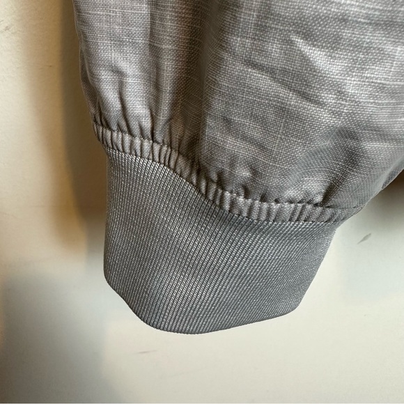 Singer + Sargent Los Angeles Men's Reversiable Bomber Jacket Full Zip Green Gray - Picture 5 of 15